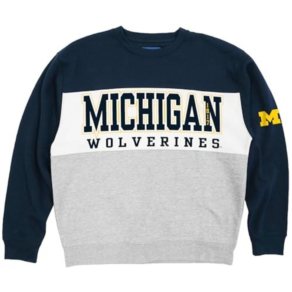 NWT Blue 84 NCAA Officially Licensed Colorblock Crewneck Sweatshirt Large